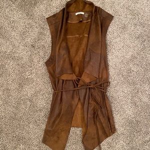 Faux Suede/Leather Vest